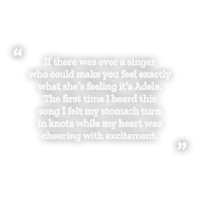 a quote that says, if there were ever a singer who could make you feel